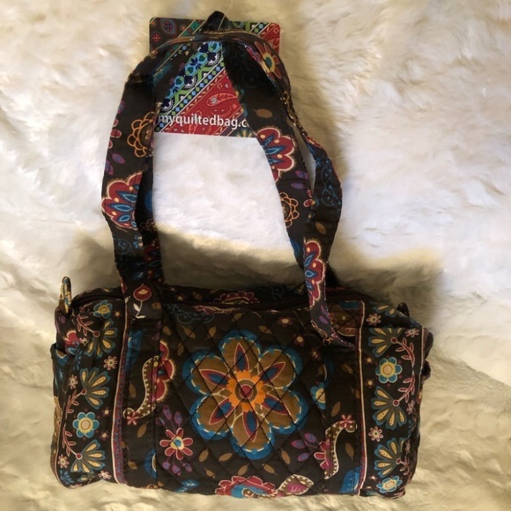 My Quilted Bag Multicolored Floral Satchel NWT